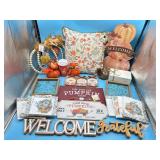 Lot of items for Fall Harvest Holiday- pillow, sig