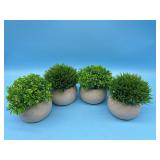 4pc small artificial plants 4.5  tall