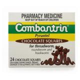 Lot of 6 Combantrin Chocolate Squares - 24 Pack -