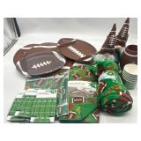 Large Lot of Football Decor!! Includes Kitchen Sup