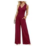 Small BMJL Womens Dressy Jumpsuits Sleeveless Wide