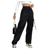 Large BMJL Womens Cargo Pants High Waisted Parachu