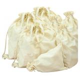 Purse Storage Drawstring Bags Set of 7   Undyed Co