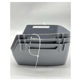 Lot of 3 Size 12 x 12 Inches Stackable Bin Organiz