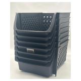 Lot of 6, Tidyfriend Stackable Storage Bins Open F