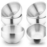 Stainless Steel Bowls for Kids-6 Pack, 12OZ Double