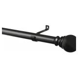 KENNEY KN87002 Layla Curtain Rod, 30'-84', Black