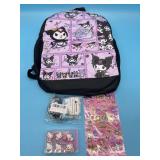 Kuromi and Friends backpack, keychains, straw cove