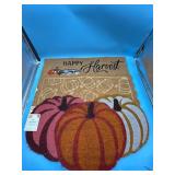 3pc Fall Harvest Seasonal Coir Front Door Mats