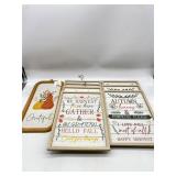 Large Lot Of Fall Wooden Signs