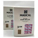 Lot of 2, 3-Pack Magical Silicone Soap Molds