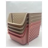 Lot of 5, Tidyfriend Stackable Storage Bins Open F