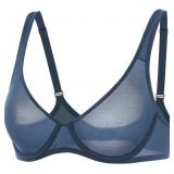 36C INLYRIC Women's Mesh Balconette Bra Sexy Demi