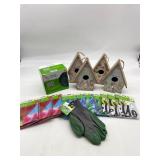 Spring Garden Flags, Bird Houeses & Solar Butterfl