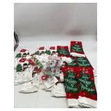 Large Lot Of Christmas Kitchen Towels