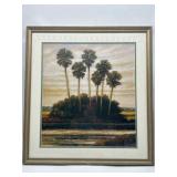 Size 28 x 26 Inches Vintage Palm Tree Inspired Fra
