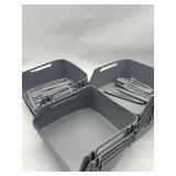 Large Lot of 10 Stackable Totes for Organization,