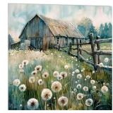 20 x 20 Inches Farmhouse Decor Dandelion Wall Art