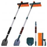2 Pack 40' Extendable Snow Brush with Detachable I