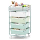 SYKIARIOL Rolling Utility Storage Cart with 4 Draw