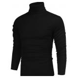 Large Poriff Men's Casual Slim Fit Basic Tops Knit