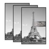 upsimples 24x36 Poster Frame Black 3 Pack, Scratch