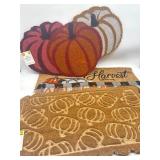 Lot of 4 Size 18 x 30 Inches Fall Themed Coir Door