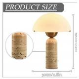 White Dome Table Lamp with Frosted Glass Shade, Mi