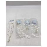Lot Of 4 Chaps Women's Double Strand Bead Necklace