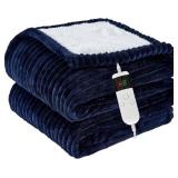 Heated Blanket Electric Throw, Soft Flannel Heatin