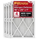 Filtrete 16x25x1 Air Filter MERV 11, MPR 1000 Micr