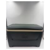 Igloo cooler, green and beige, gently used.