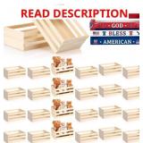 Gerrii 24 Pcs 8' Small Wooden Crates for Easter Cr