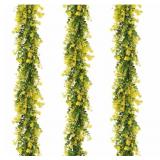New (lot of 6) hanging garland plants, yellow flow