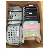 Case of over 20 stackable storage bins for organiz