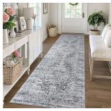 KUTA Vintage Kitchen Runner Rug, 2.6x10 Vintage Gr