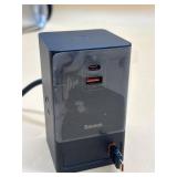 Baseus retractable usbC charger with outlets