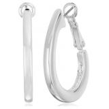Napier Large Oval Hoop Earrings