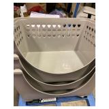 New Skywin Plastic Stackable storage Bins Grey - O