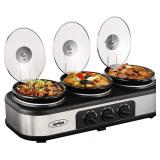 Sunvivi Slow Cooker, Triple Slow Cooker Buffet Ser