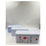 Lot of 3 decorative metal kitchen Tins.