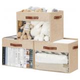 Extra Large Storage Baskets with Clear Window, See