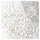 4000pc White Clay Beads 6mm for DIY Jewelry Making