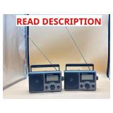 (Lot of two) Greadio Portable Shortwave Radio with