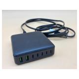 USB charger with usb c slots