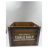 Decorative wooden storage crate.