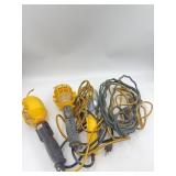 Lot of 3 work lights, used.