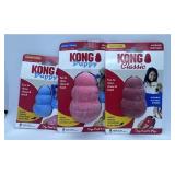KONG Classic Dog Stuffable Rubber Chew Toys Multip