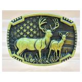 New deer belt buckle (gold color)