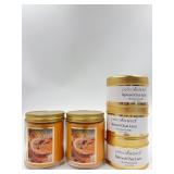 New lot of 5 candles, 3 spiced chai latte and 2 pu